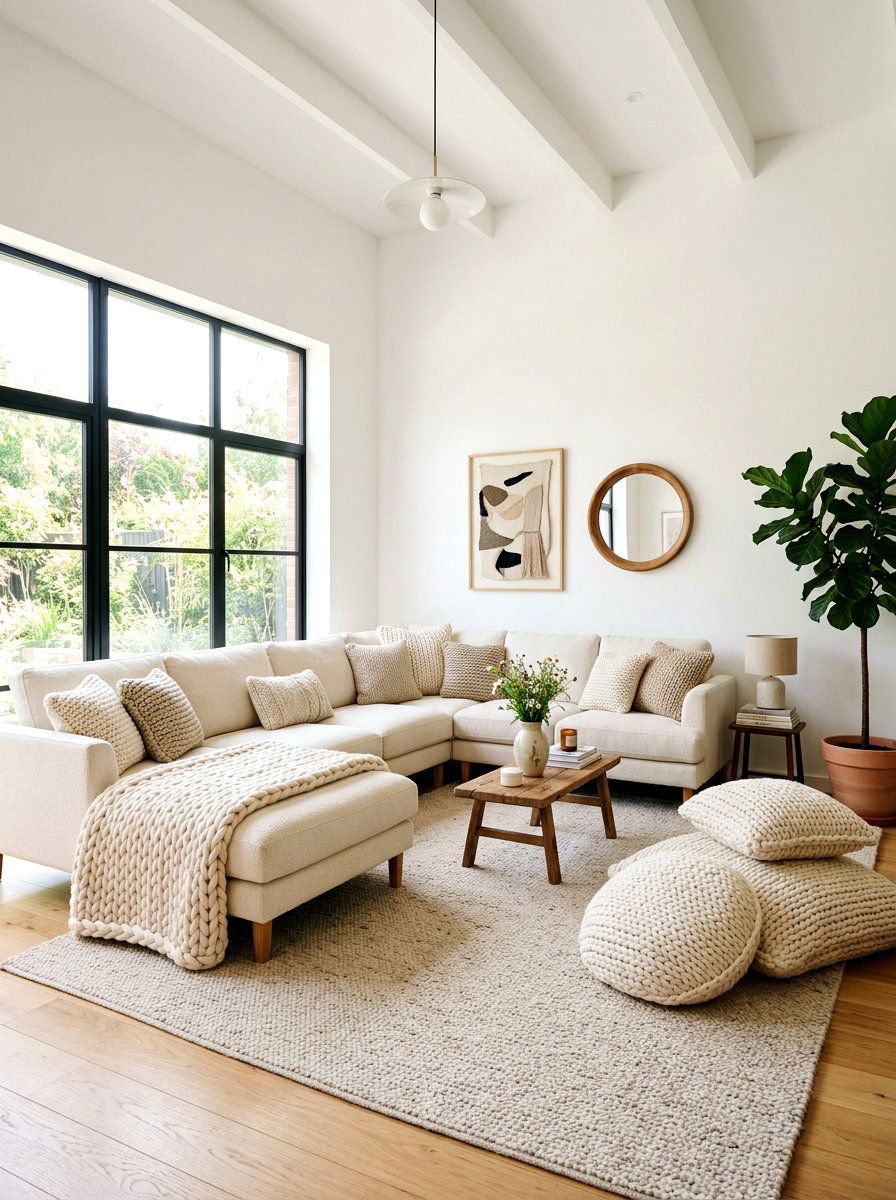 Chunky Cotton Knit - 25 Spring Throw Blanket Ideas