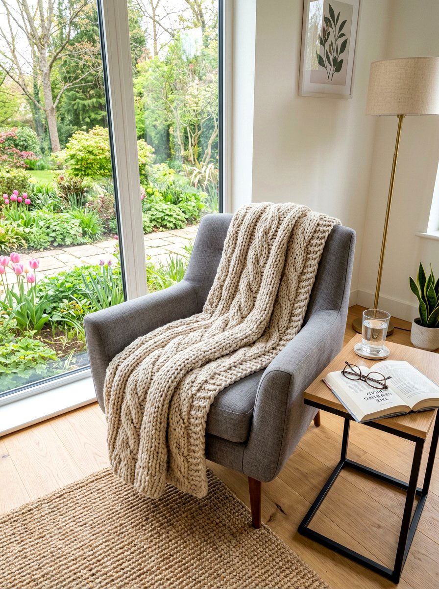 25 Spring Knit Throw Ideas for a Cozy and Colorful Home