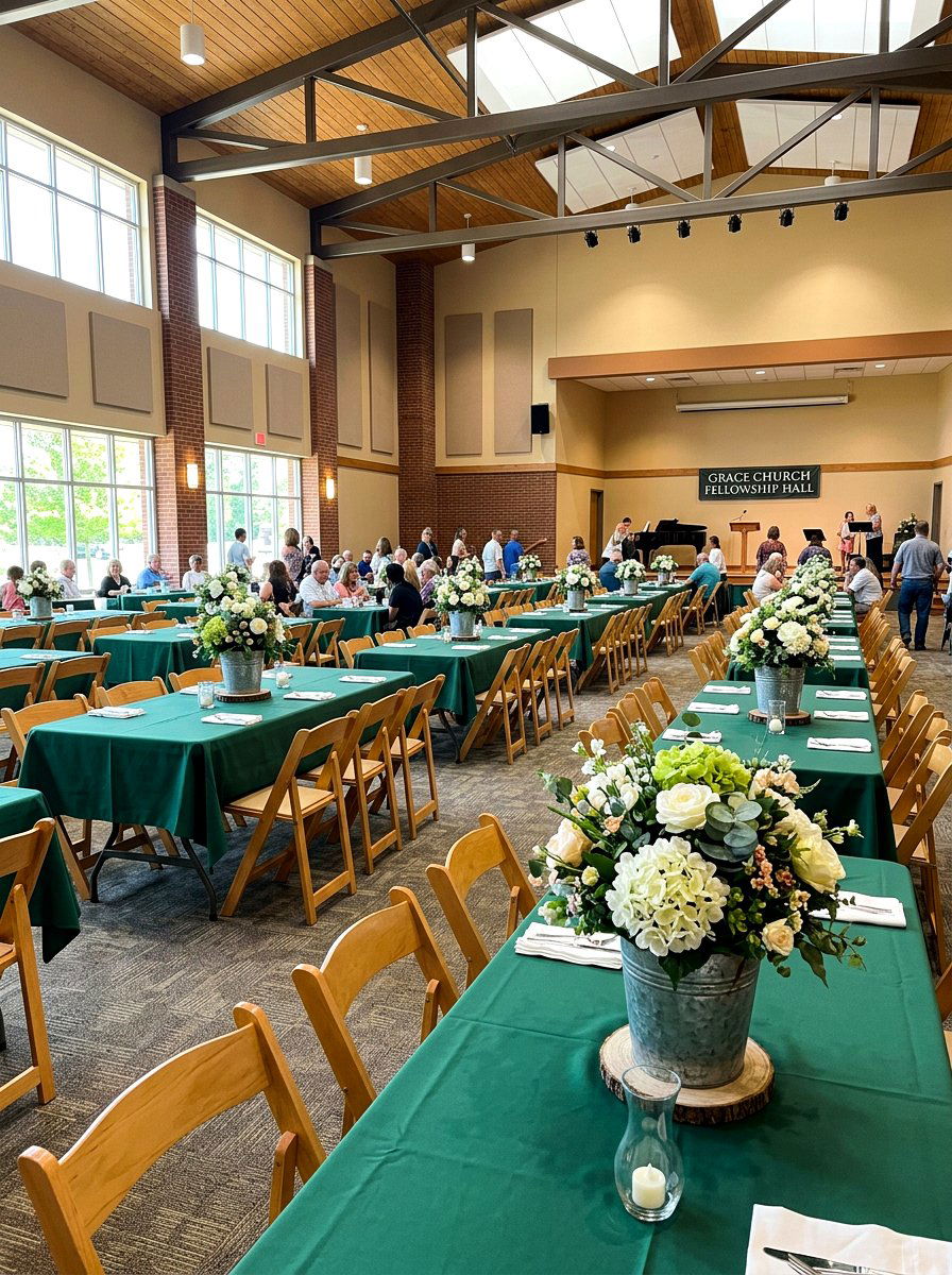 Church Fellowship Hall Centerpiece - 25 Spring Church Decor Ideas