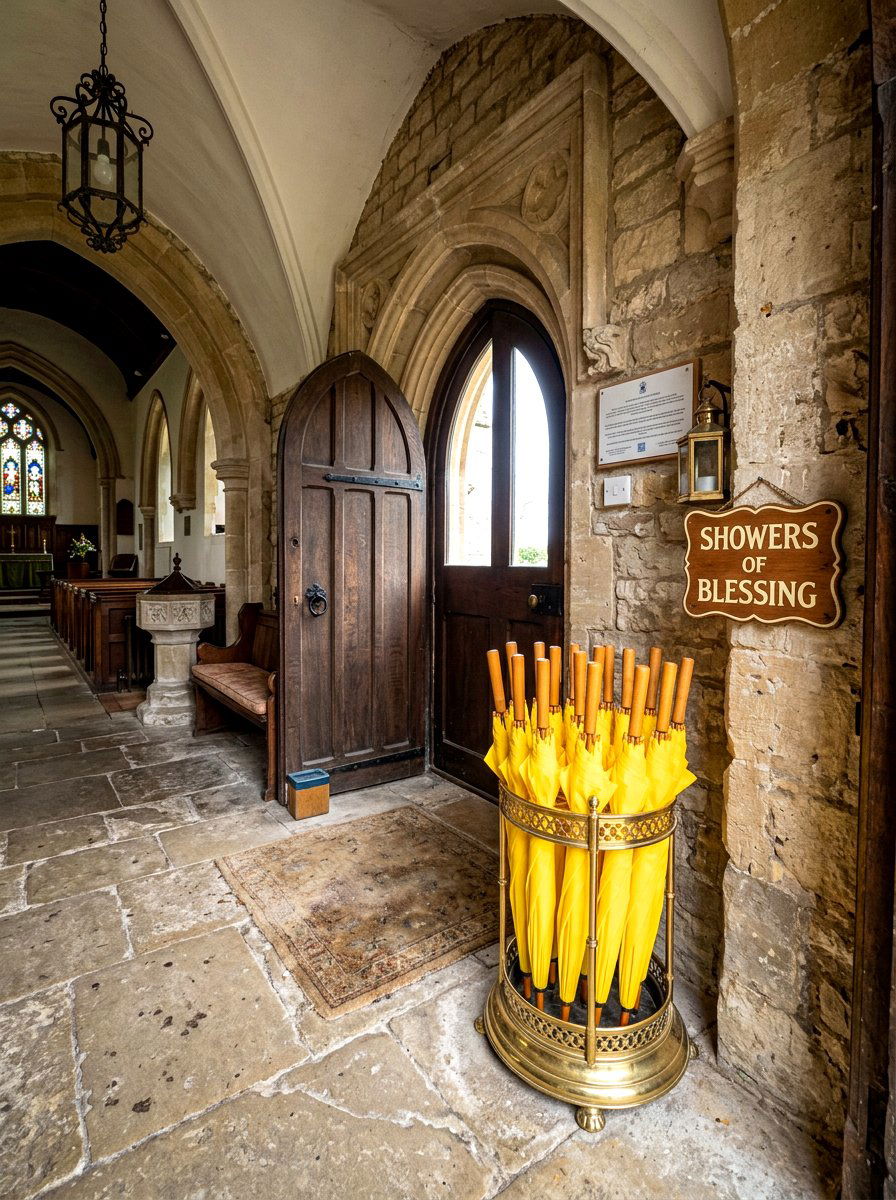 Church Vestibule Umbrella Stand - 25 Spring Church Decor Ideas