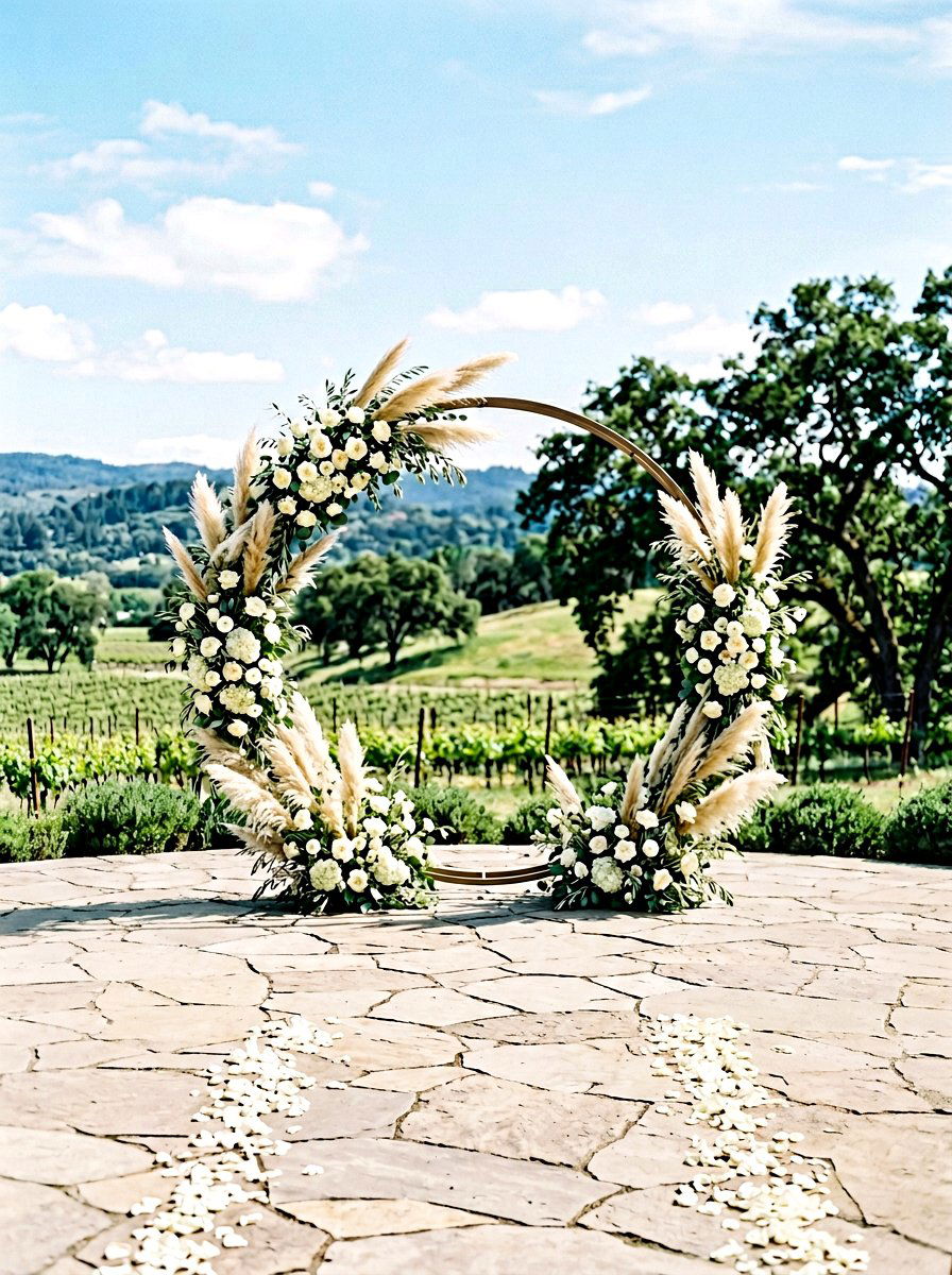Circular Ceremony Altar - 25 Spring Outdoor Wedding Decor Ideas