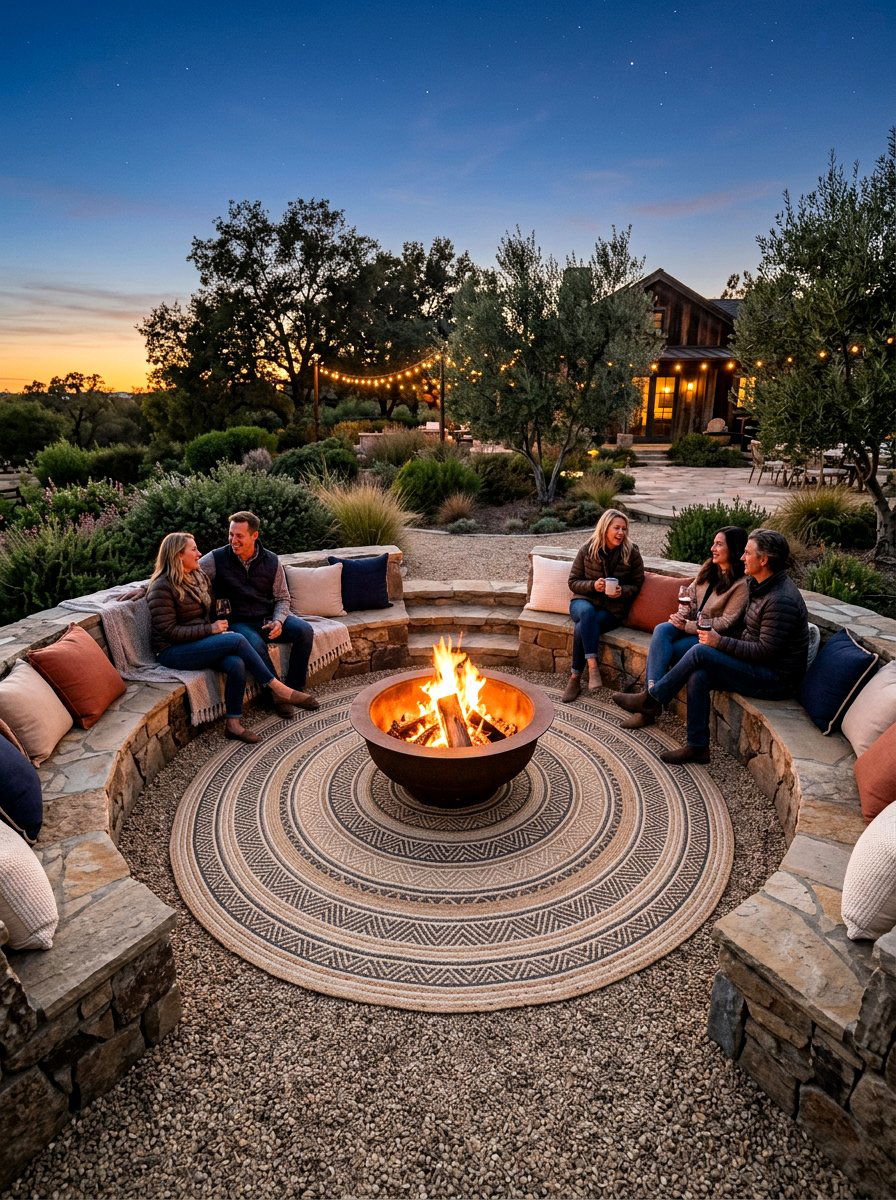 Circular Woven Outdoor Rug - 25 Spring Outdoor Rug Ideas