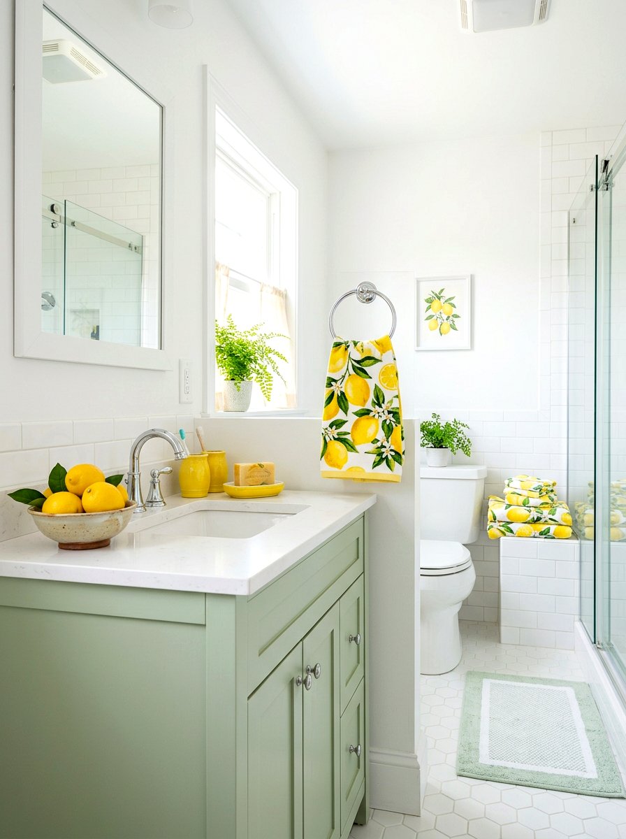Citrus Bathroom Decor - 25 Spring Bathroom Refresh Ideas