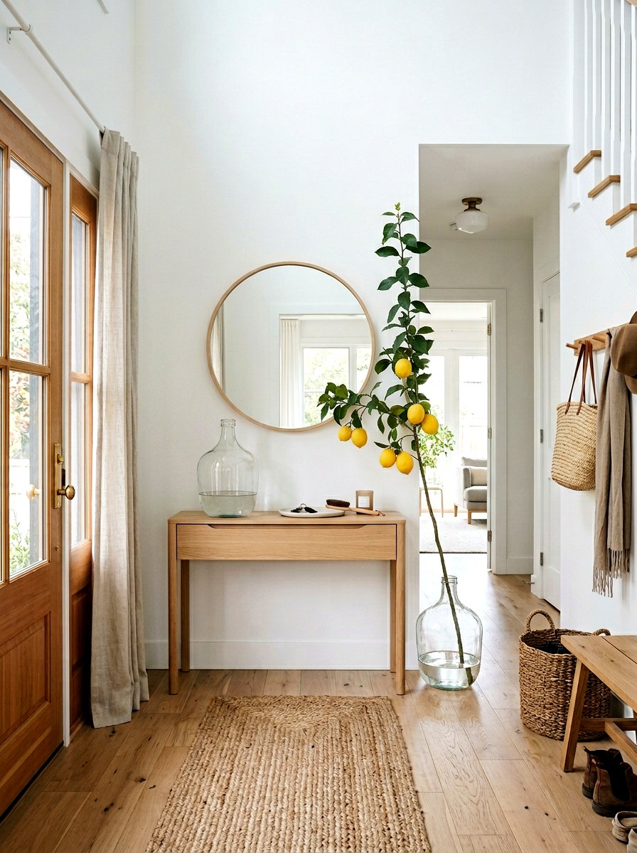 Citrus Branch In Glass Vase - 25 Spring Citrus Centerpiece Ideas