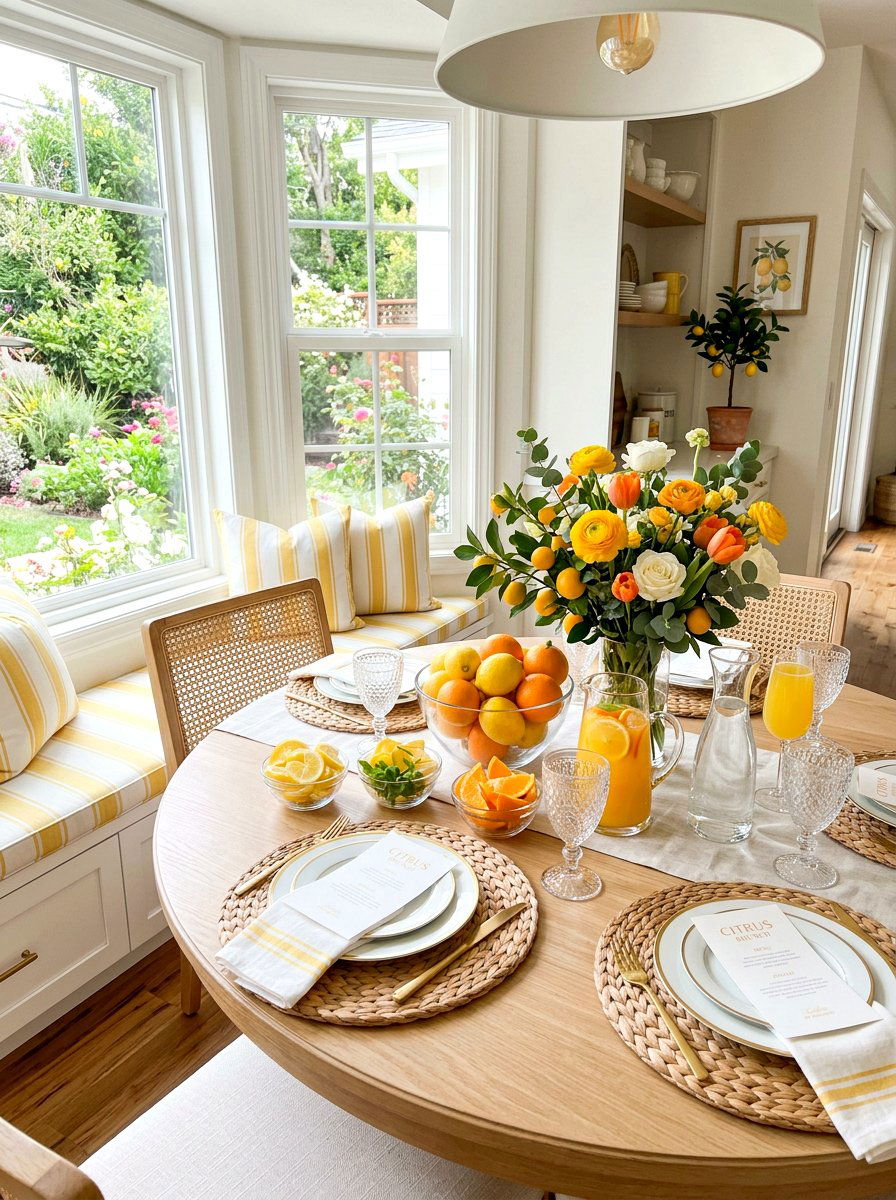 Citrus Brunch Decor - 25 Spring Tablescape Ideas