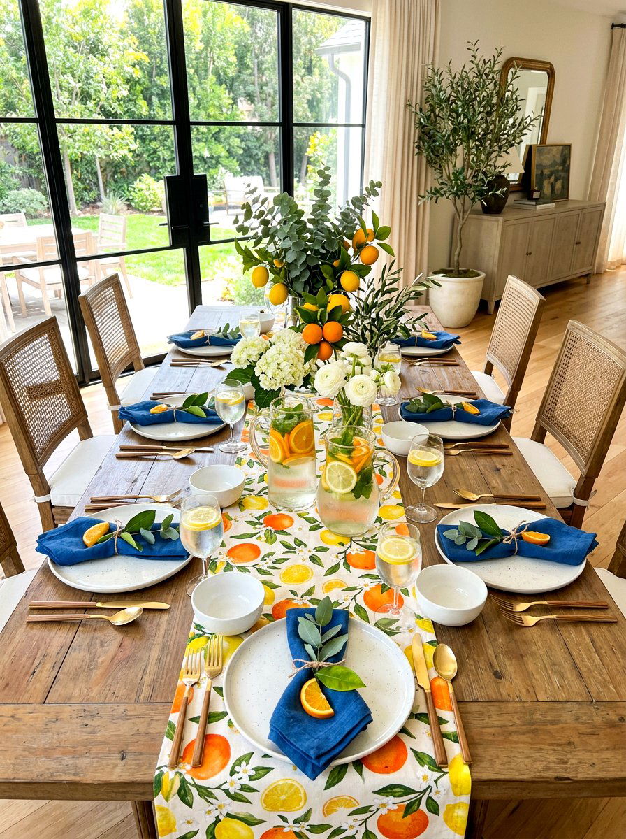 Citrus Brunch Decor - 25 Spring Brunch Table Ideas