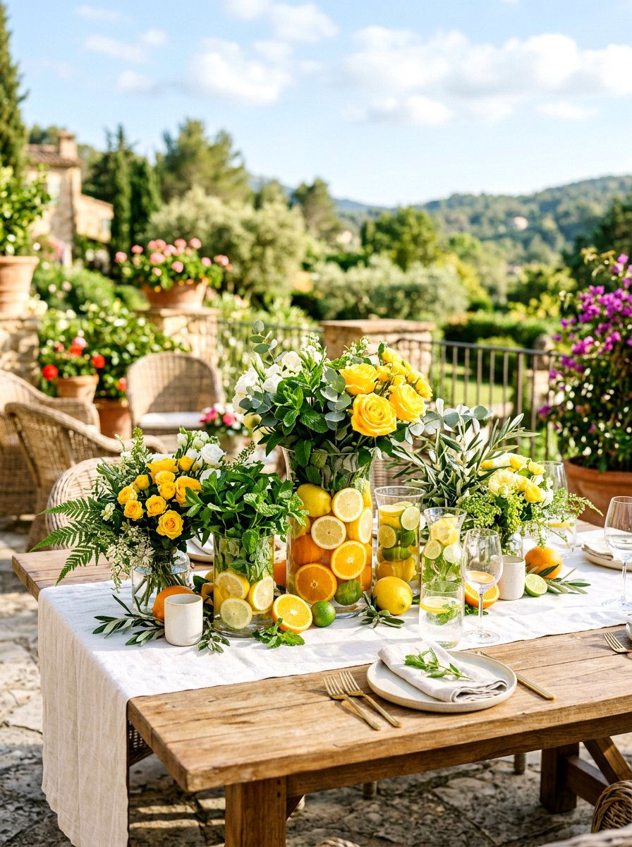 Citrus Centerpiece - 25 Spring Engagement Party Decor Ideas