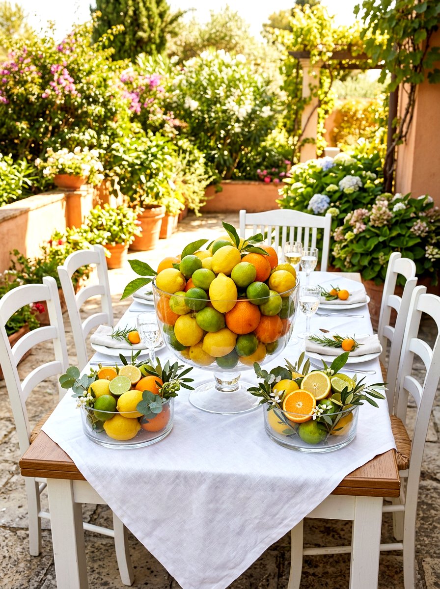 Citrus Fruit Centerpiece - 25 Spring Party Decor Ideas