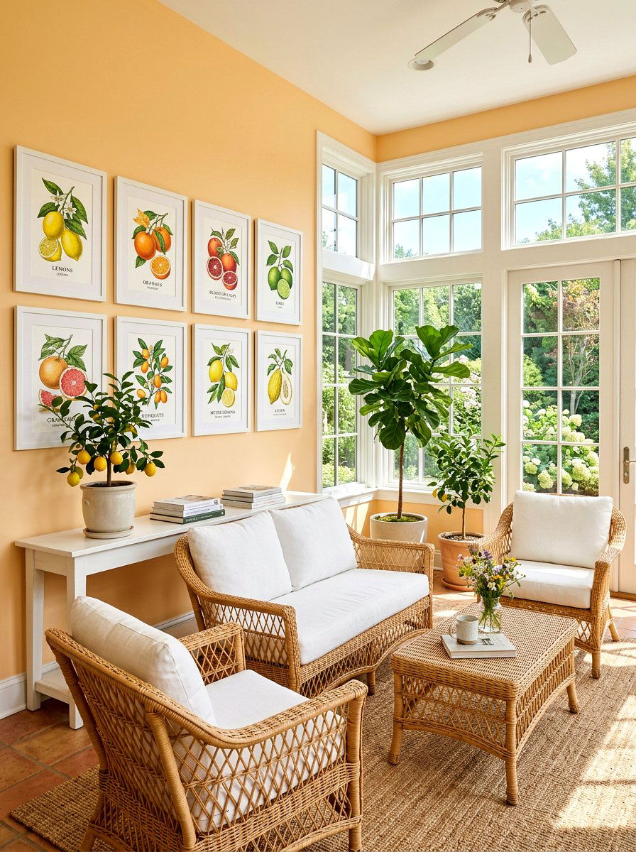 Citrus Fruit Illustration - 25 Spring Framed Art Ideas