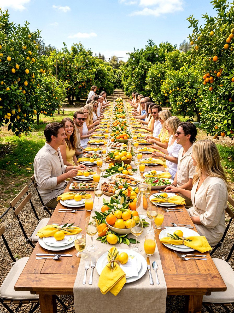 Citrus Garden Brunch - 25 Spring Garden Party Theme Ideas