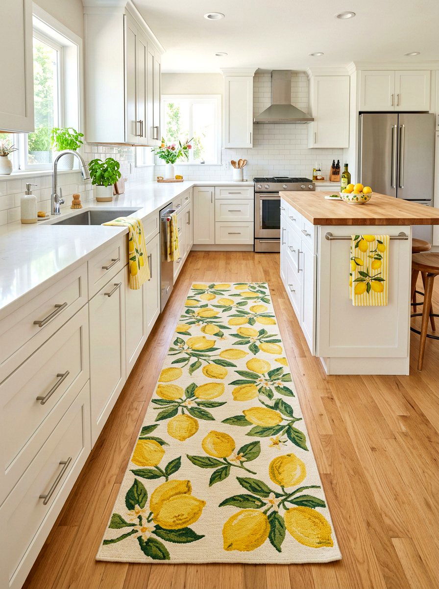 Citrus Kitchen Floor Rug - 25 Spring Citrus Decor Ideas