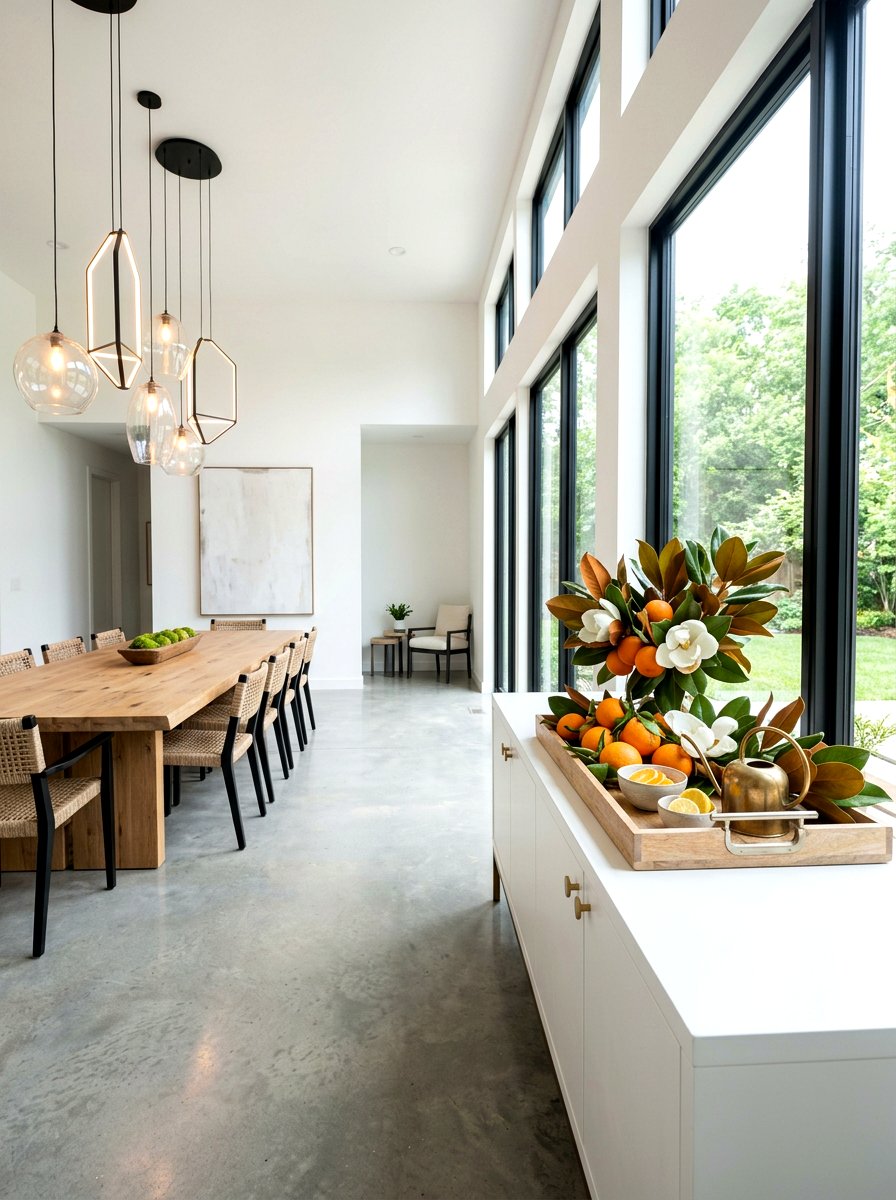 Citrus Magnolia Tray - 25 Spring Round Tray Decor Ideas