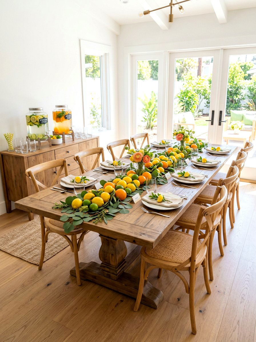 Citrus Party Decor - 25 Spring Brunch Party Ideas