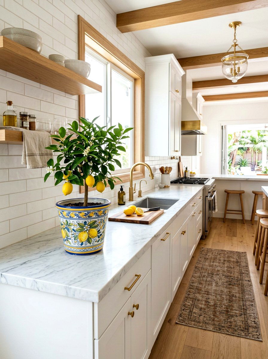 Citrus Patterned Planter - 25 Spring Painted Pot Ideas