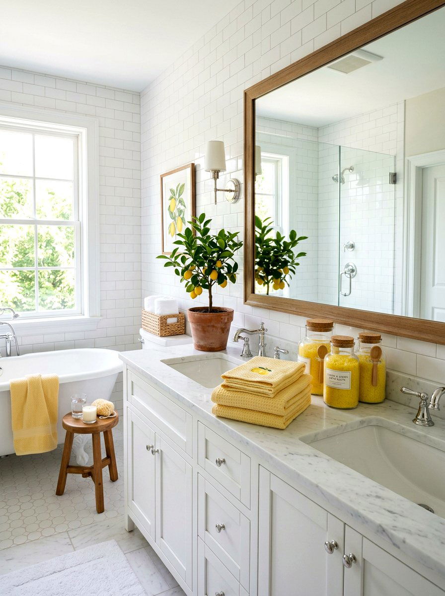 Citrus Scented Bathroom Decor - 25 Spring Citrus Decor Ideas