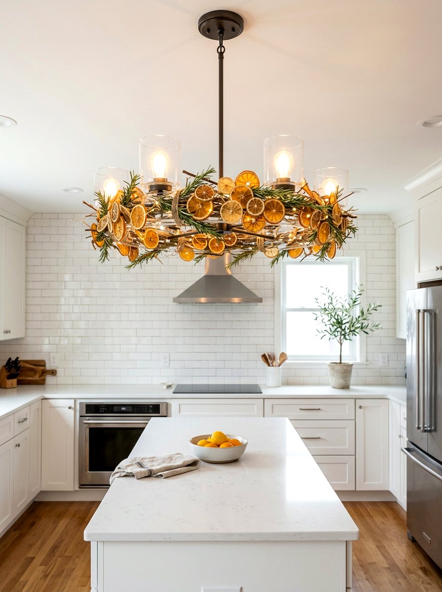 Citrus Slice Chandelier - 25 Spring Chandelier Wreath Ideas