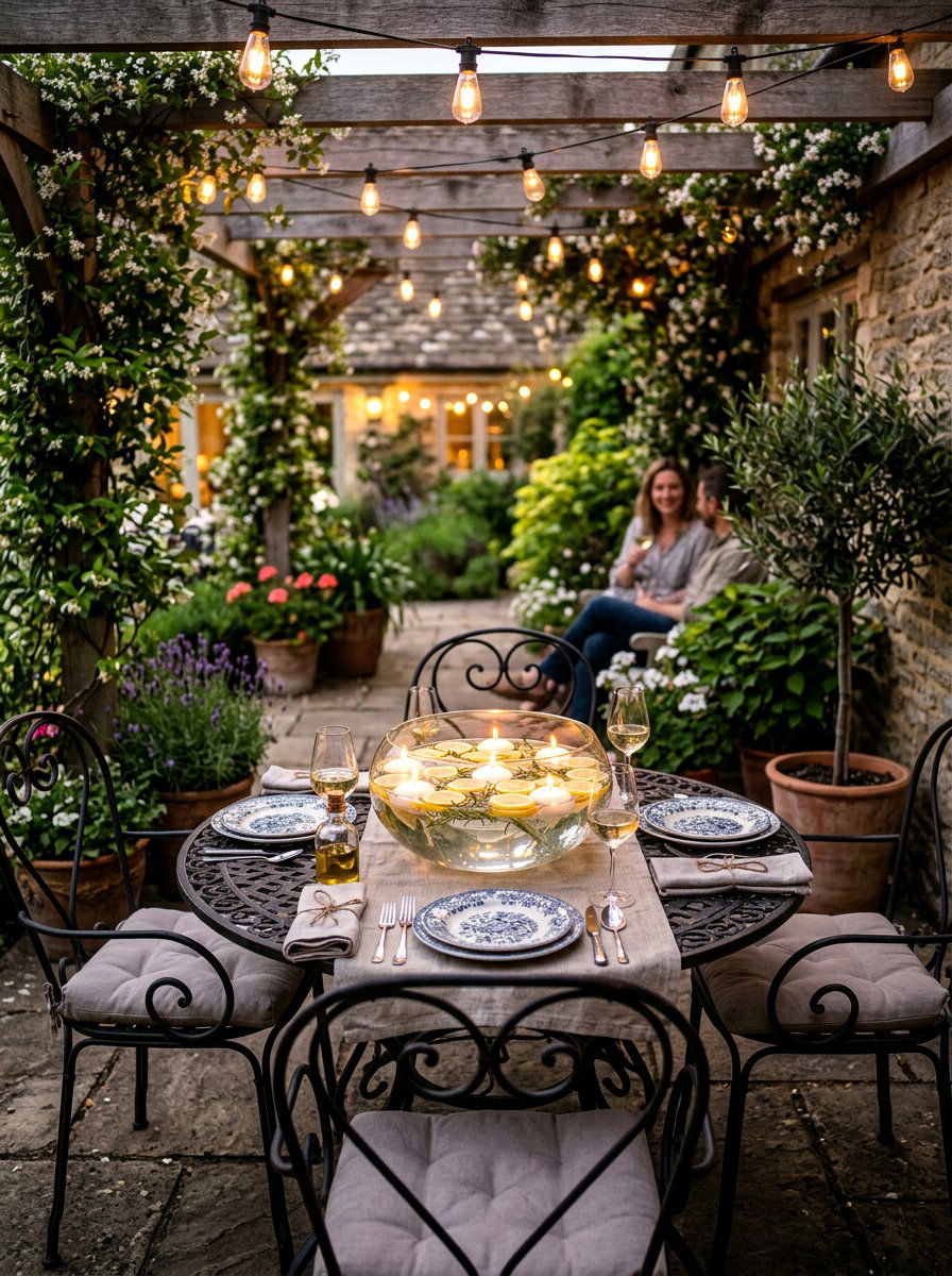 Citrus Slice Floating Candle - 25 Spring Citrus Centerpiece Ideas