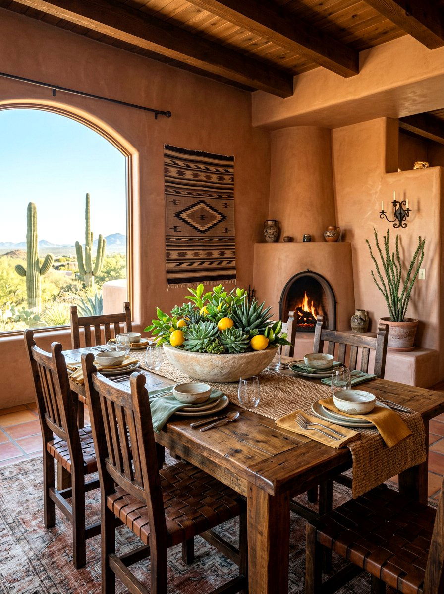 Citrus Succulent Table Arrangement - 25 Spring Citrus Centerpiece Ideas