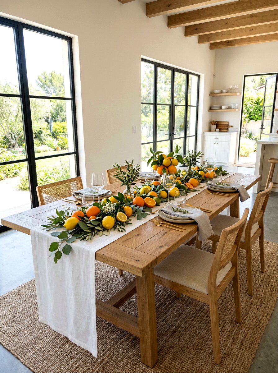 Citrus Table Decor - 25 Spring Luncheon Decor Ideas