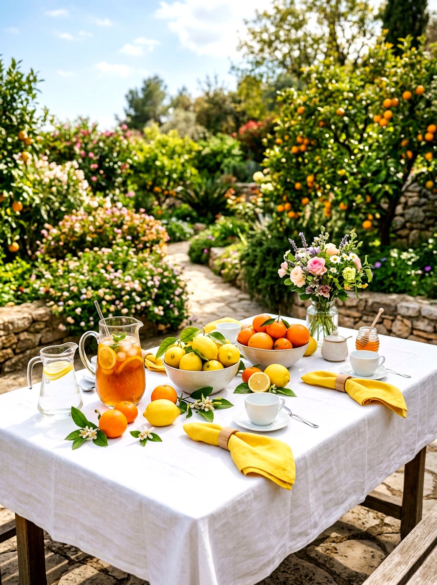 Citrus Tea Table - 25 Spring High Tea Decor Ideas
