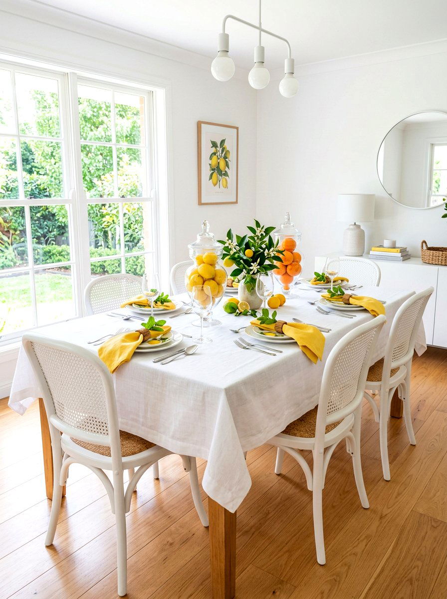 Citrus Theme Table - 25 Spring Table Setting Ideas
