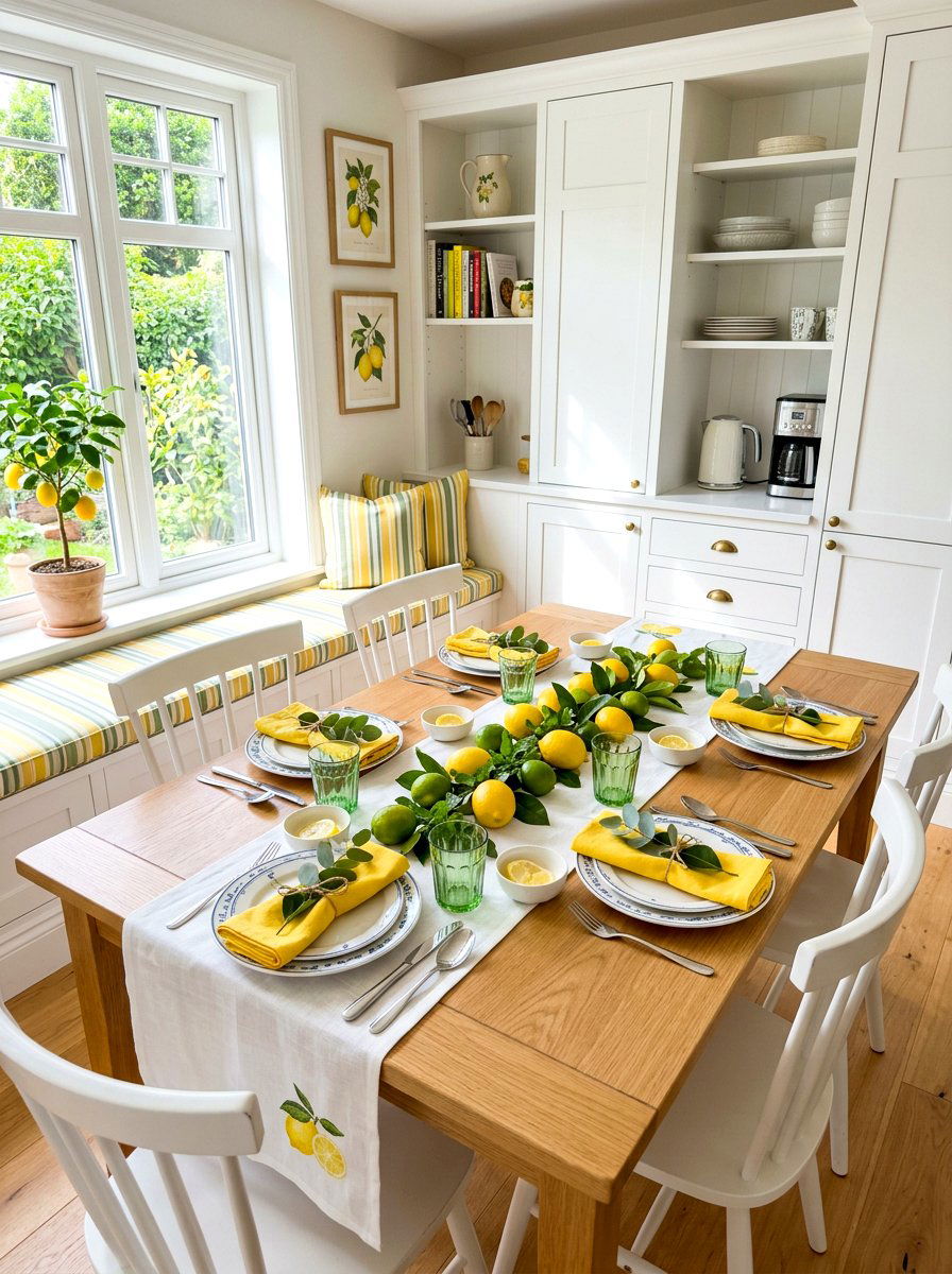 Citrus Theme Table - 25 Spring Seasonal Table Ideas
