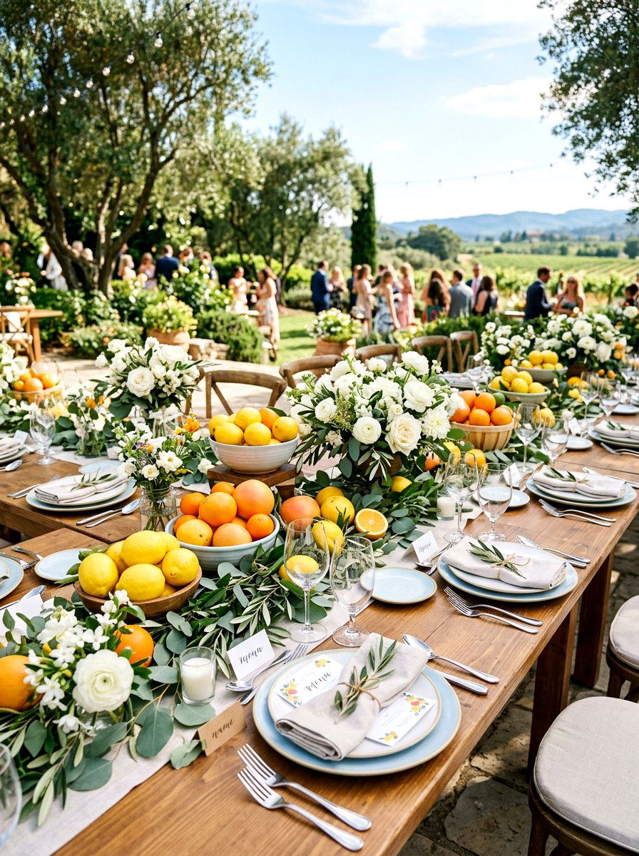 Citrus Wedding Decor - 25 Spring Wedding Reception Decor Ideas