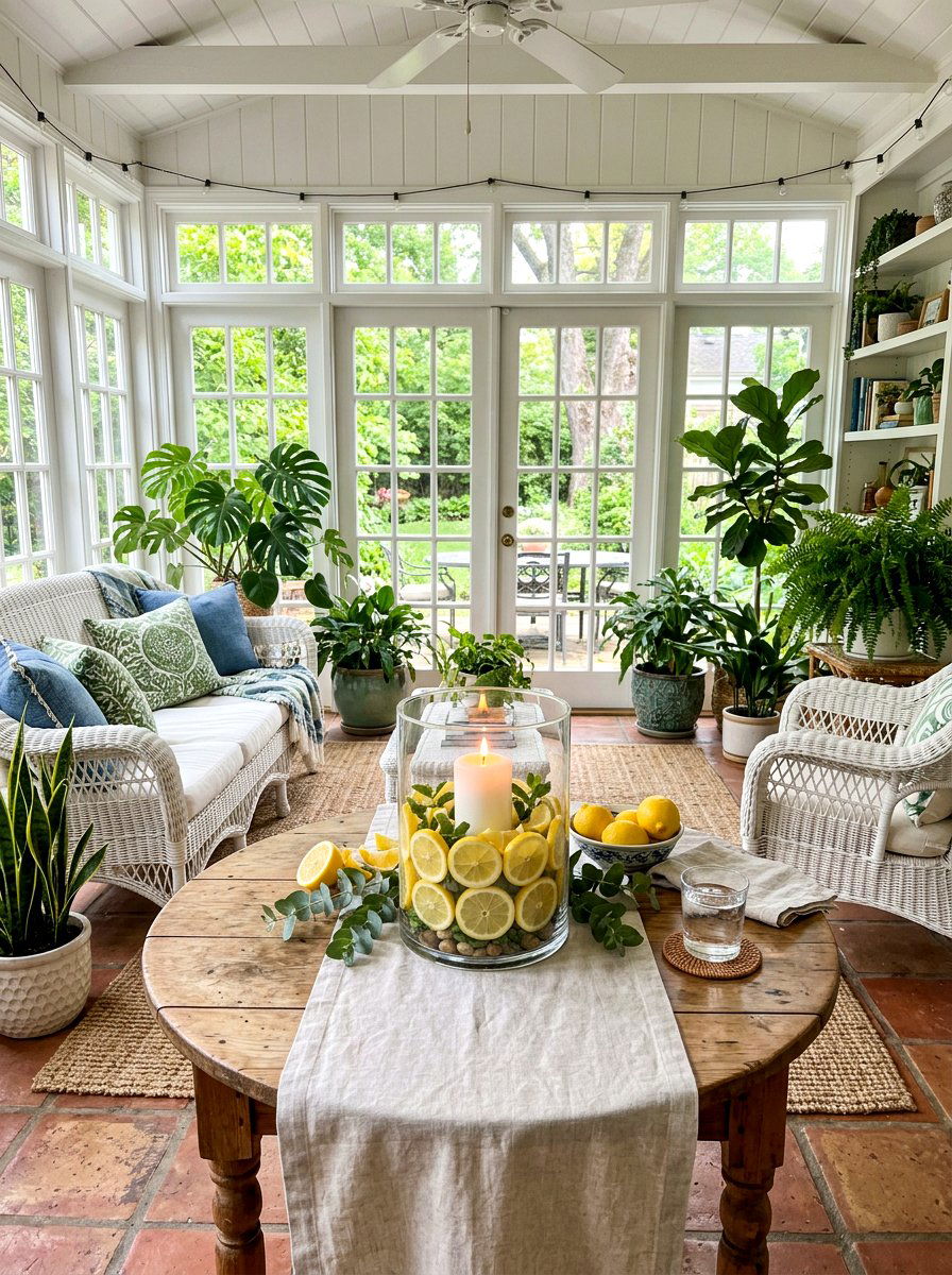 Citrus candle display - 25 Spring Candle Decor Ideas