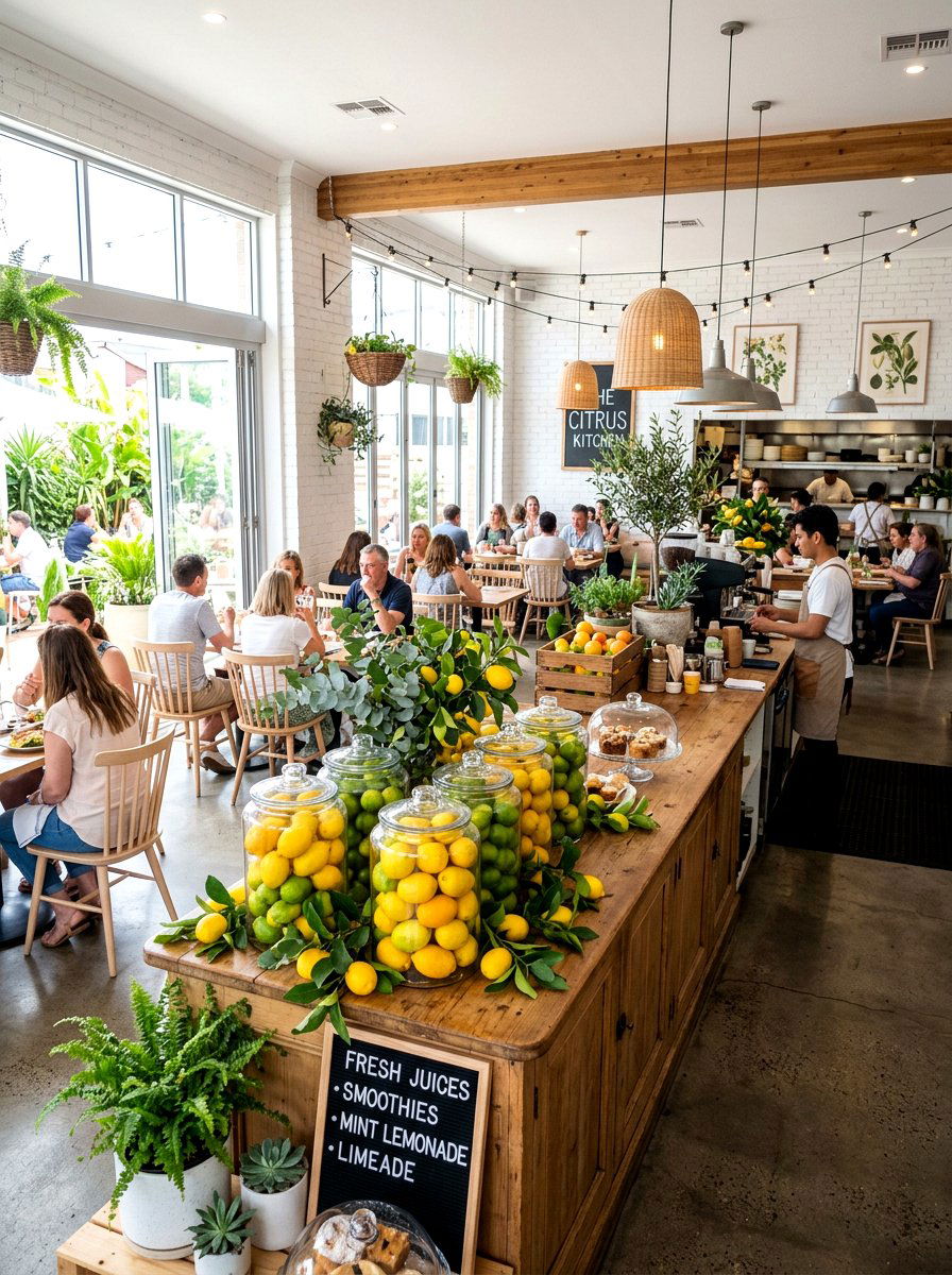 Citrus fruit display - 25 Spring Restaurant Decor Ideas