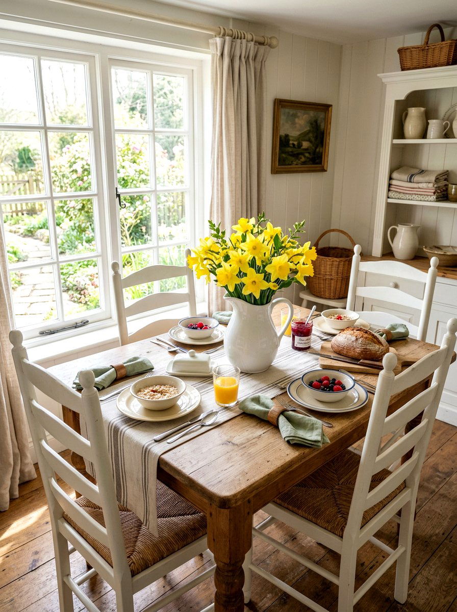 Classic white pitcher flower vase - 25 Spring Traditional Decor Ideas