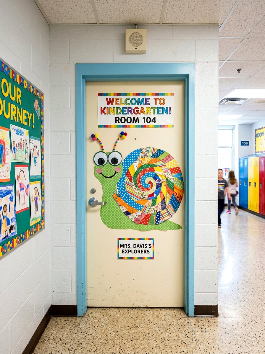 Classroom Door Snail - 25 Spring Classroom Decor Ideas