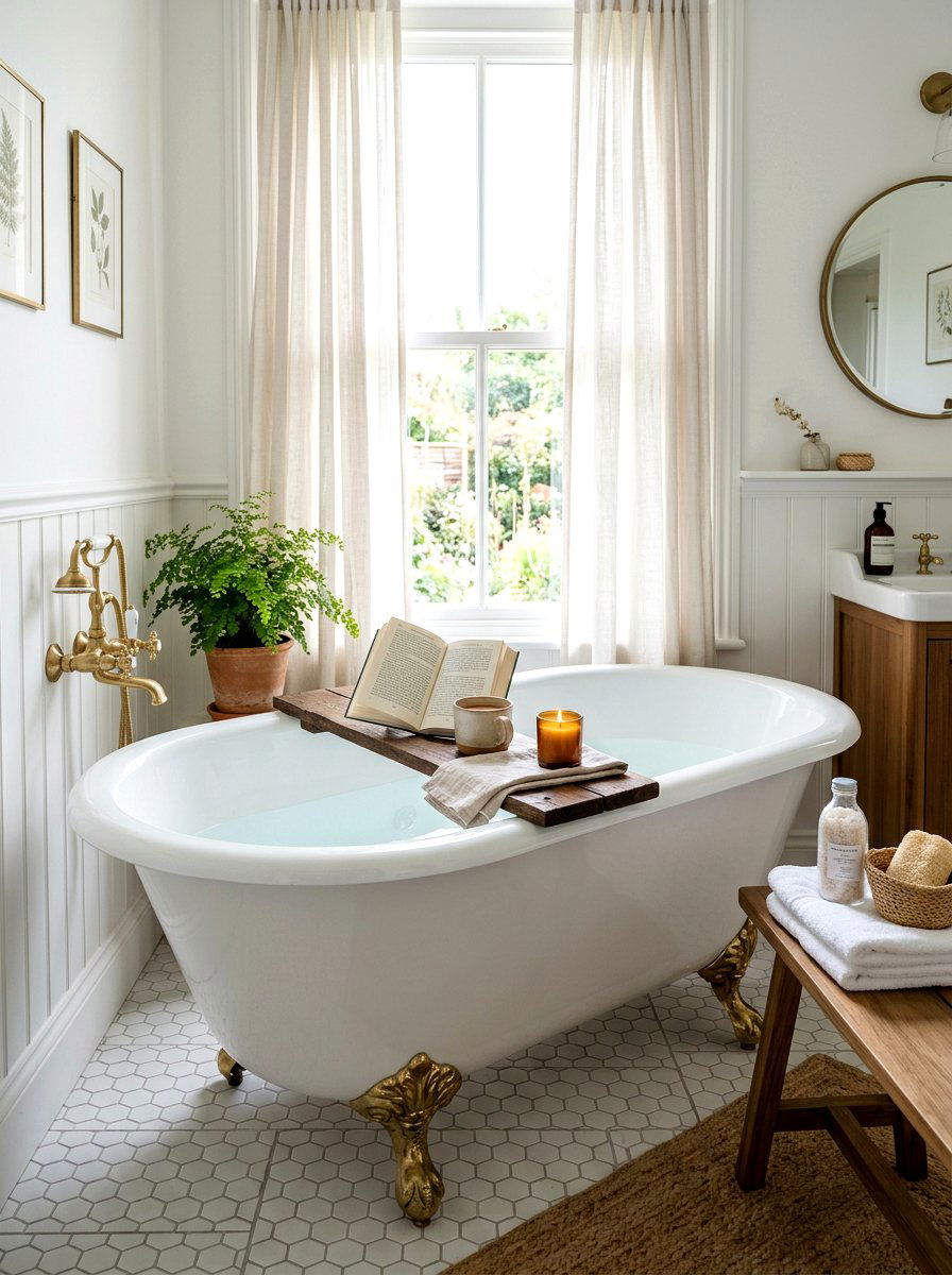 Clawfoot Bathtub Decor - 25 Spring Cottagecore Decor Ideas