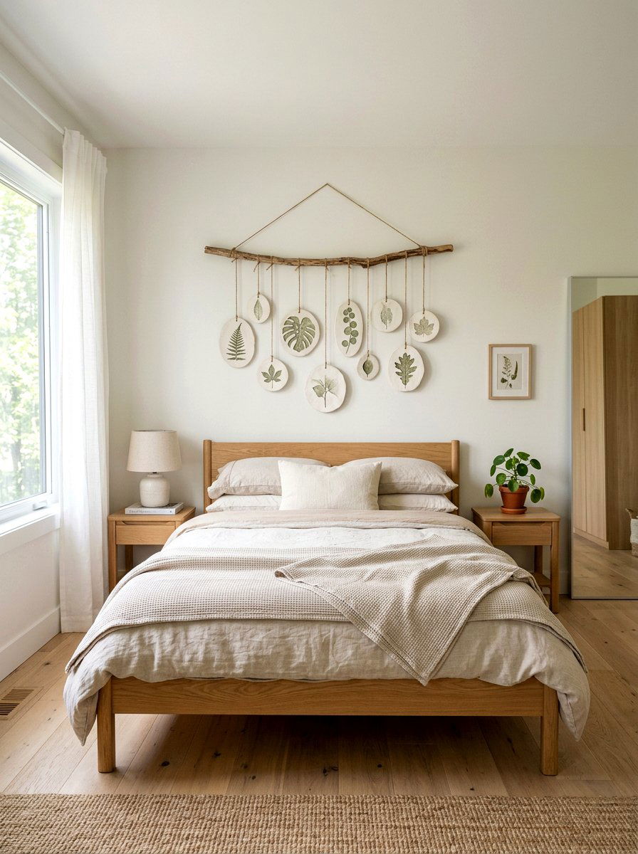 Clay Botanical Wall Hanging - 25 Spring DIY Wall Art Ideas