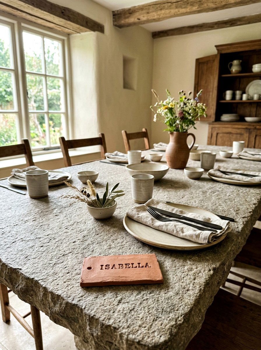 Clay Name Tag - 25 Spring Name Tag Ideas