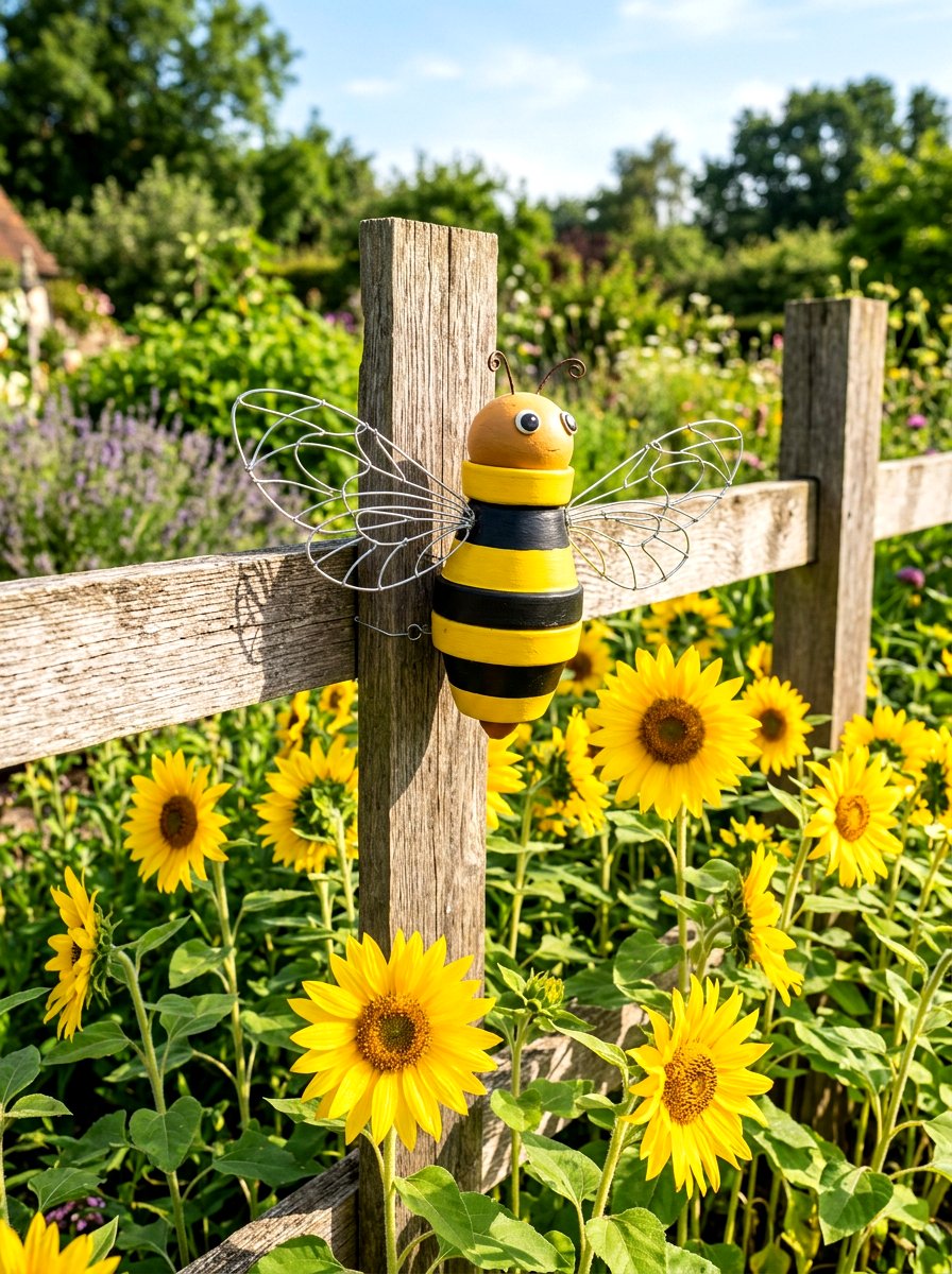 Clay Pot Bumble Bee - 25 Spring Clay Pot Craft Ideas