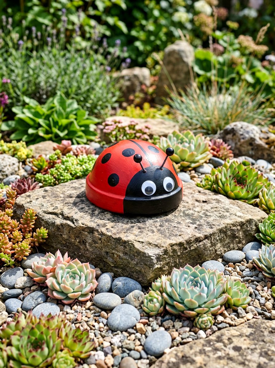 Clay Pot Ladybug - 25 Spring Clay Pot Craft Ideas