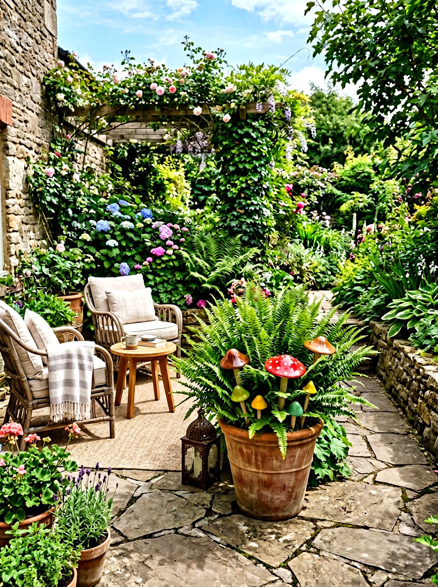 Clay mushroom garden stakes - 25 Spring Clay Craft Ideas