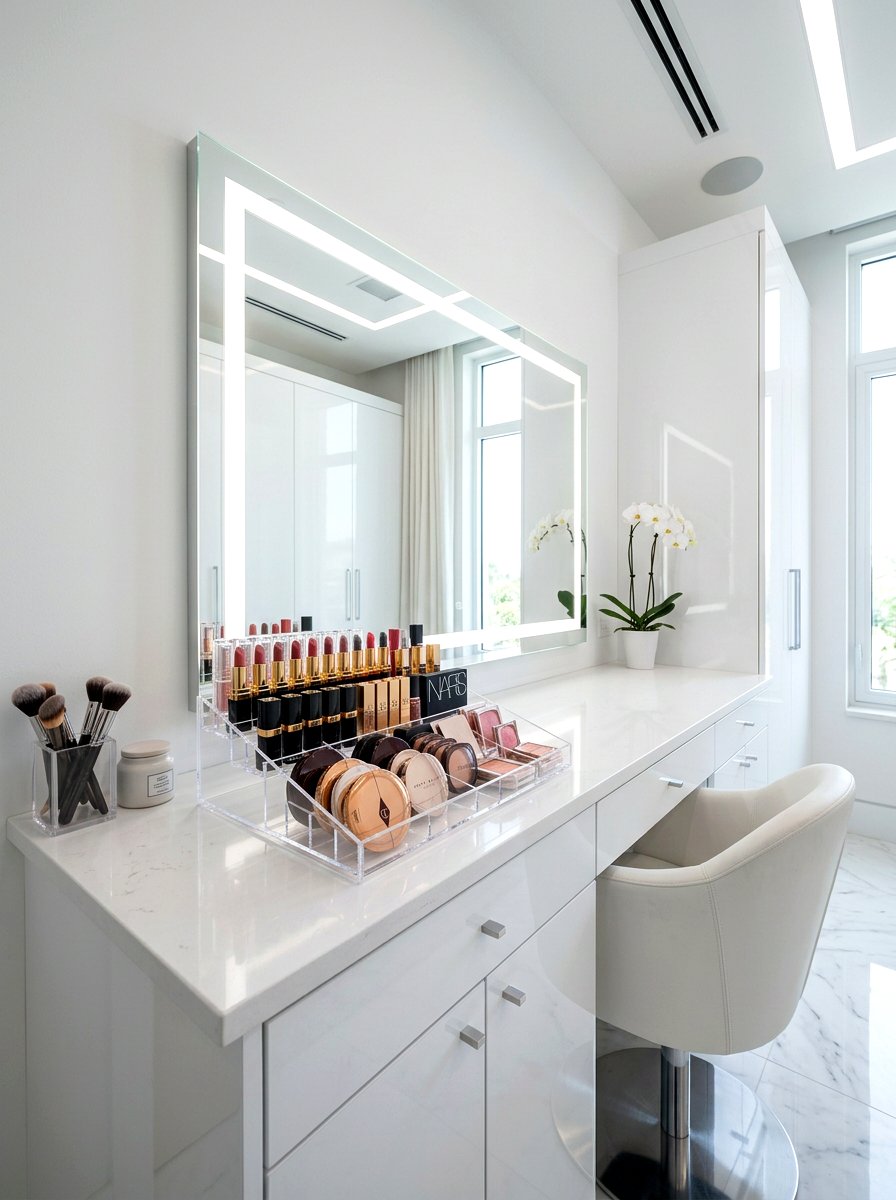 Clear Acrylic Tray - 25 Spring Vanity Tray Ideas