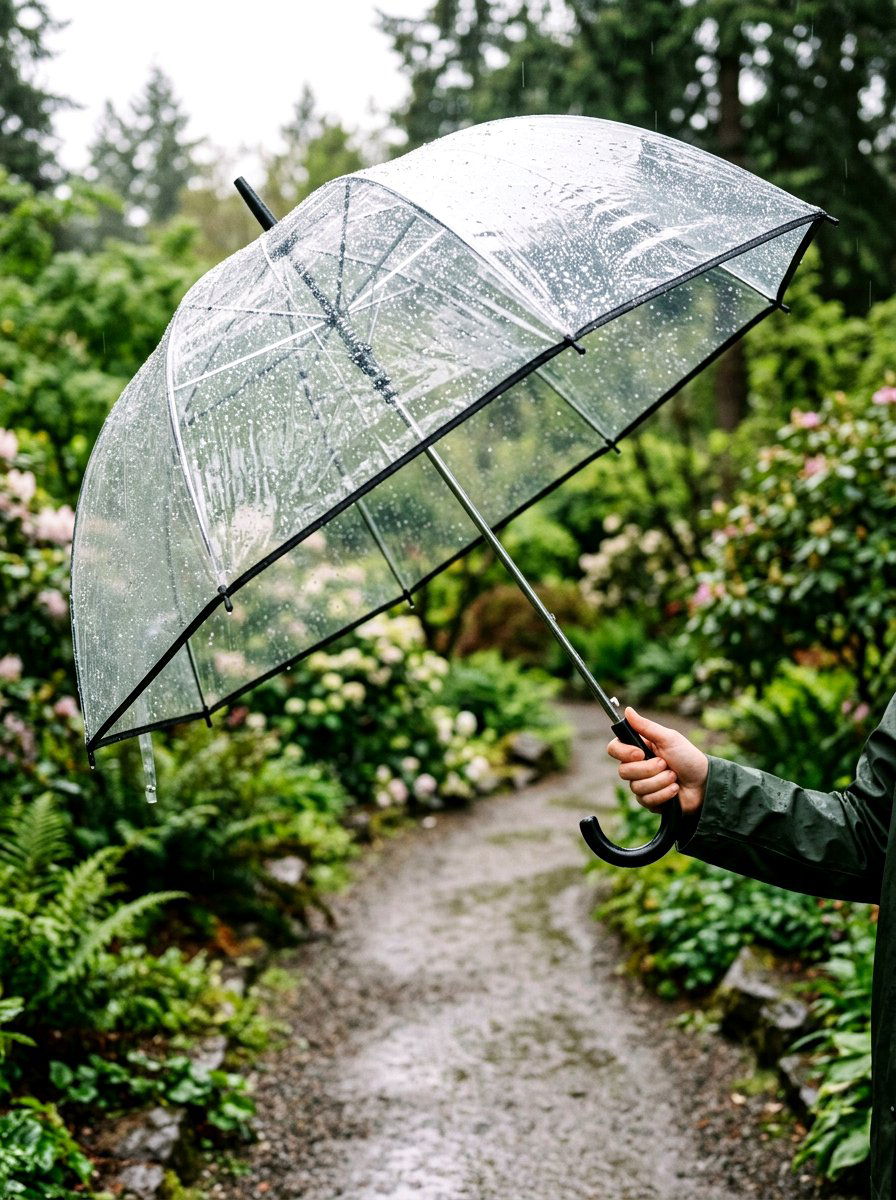 Clear Umbrella With Raindrops - 25 Spring Photo Prop Ideas