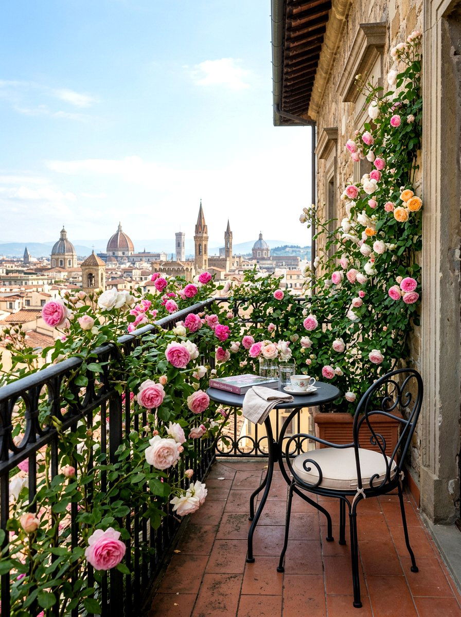 Climbing Rose Balcony - 25 Spring Climbing Rose Ideas