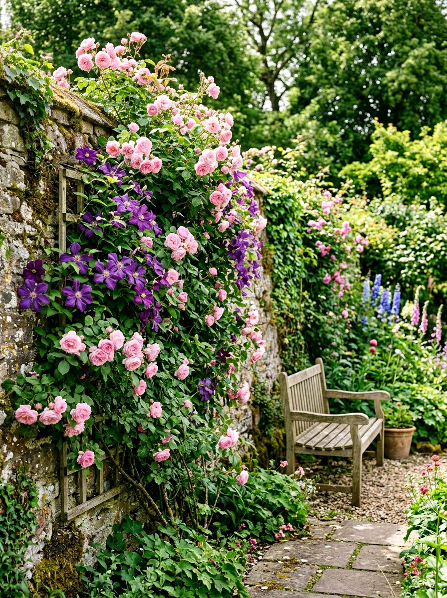 Climbing Rose Clematis Mix - 25 Spring Climbing Rose Ideas