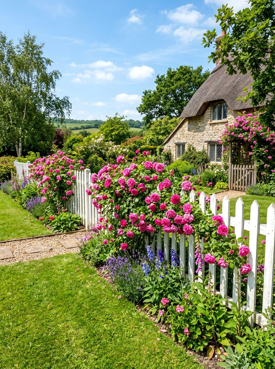 Climbing Rose Fence - 25 Spring Climbing Rose Ideas