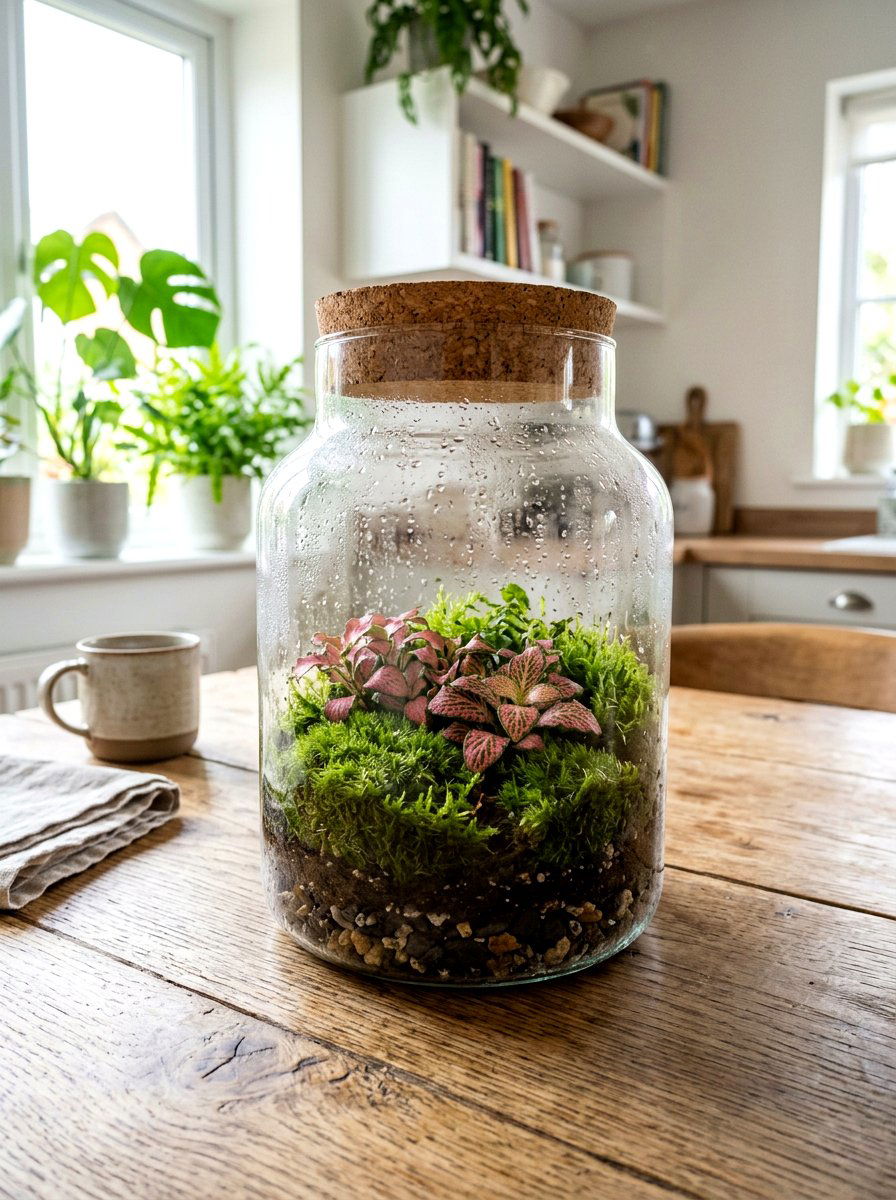 Closed Glass Jar - 25 Spring Terrarium Ideas