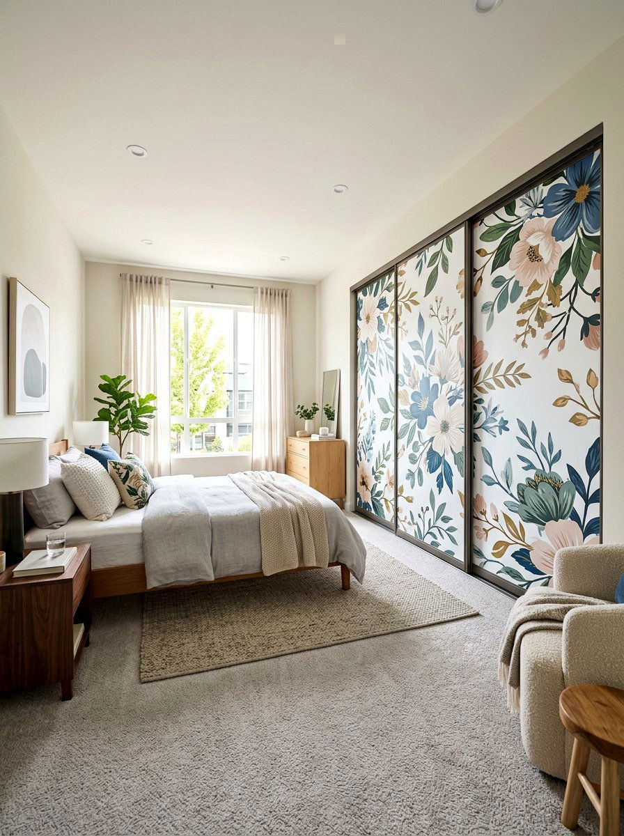 Closet Door Floral - 25 Spring Sticker Decor Ideas