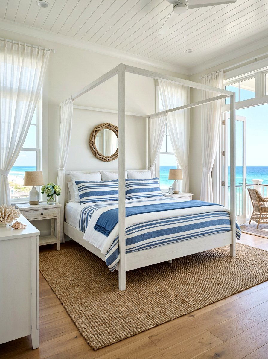 Coastal Canopy Bed - 25 Spring Canopy Bed Decor Ideas