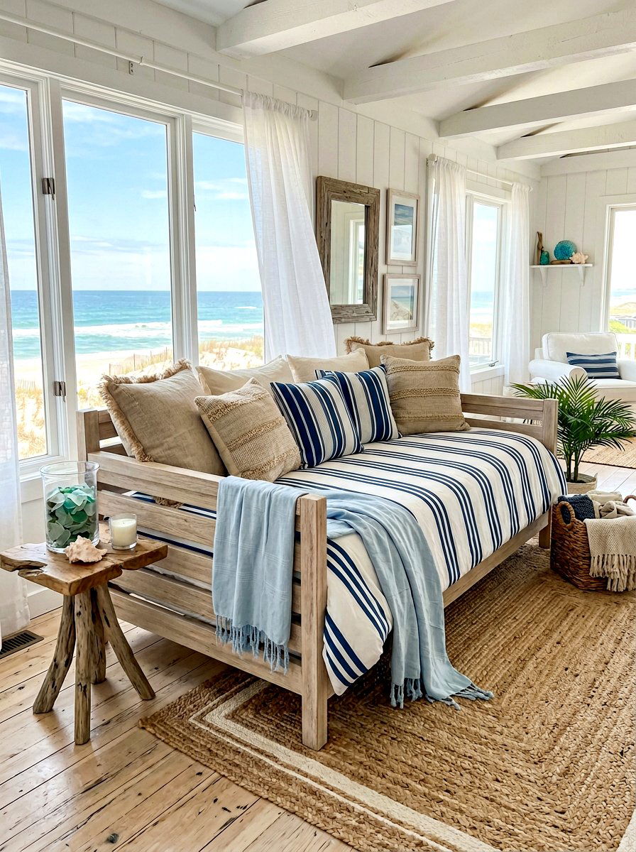 Coastal Daybed Look - 25 Spring Daybed Decor Ideas