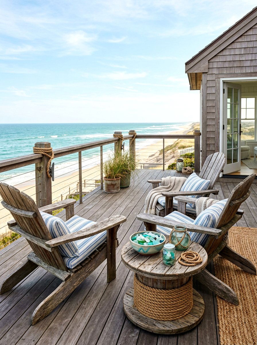 Coastal Deck - 25 Spring Deck Decor Ideas