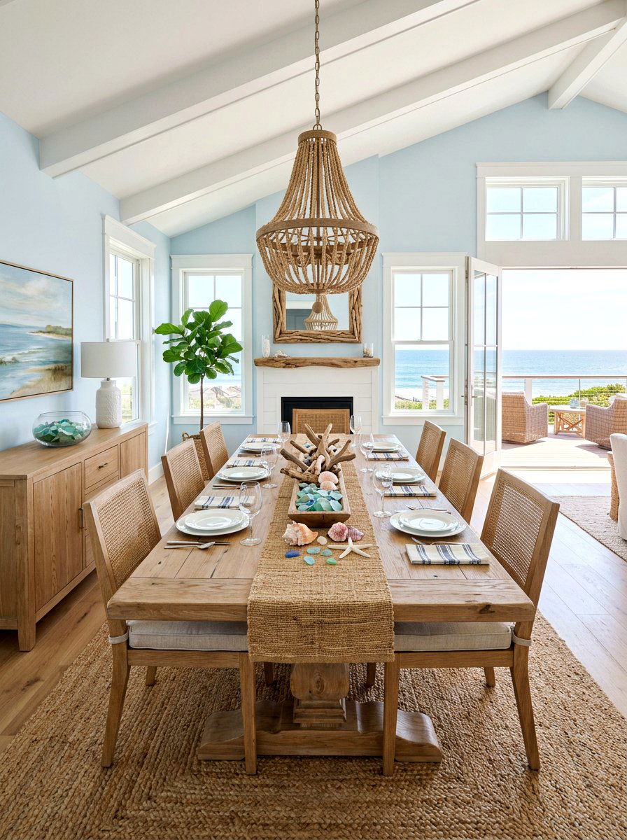 Coastal Dining Room - 25 Spring Seasonal Table Ideas
