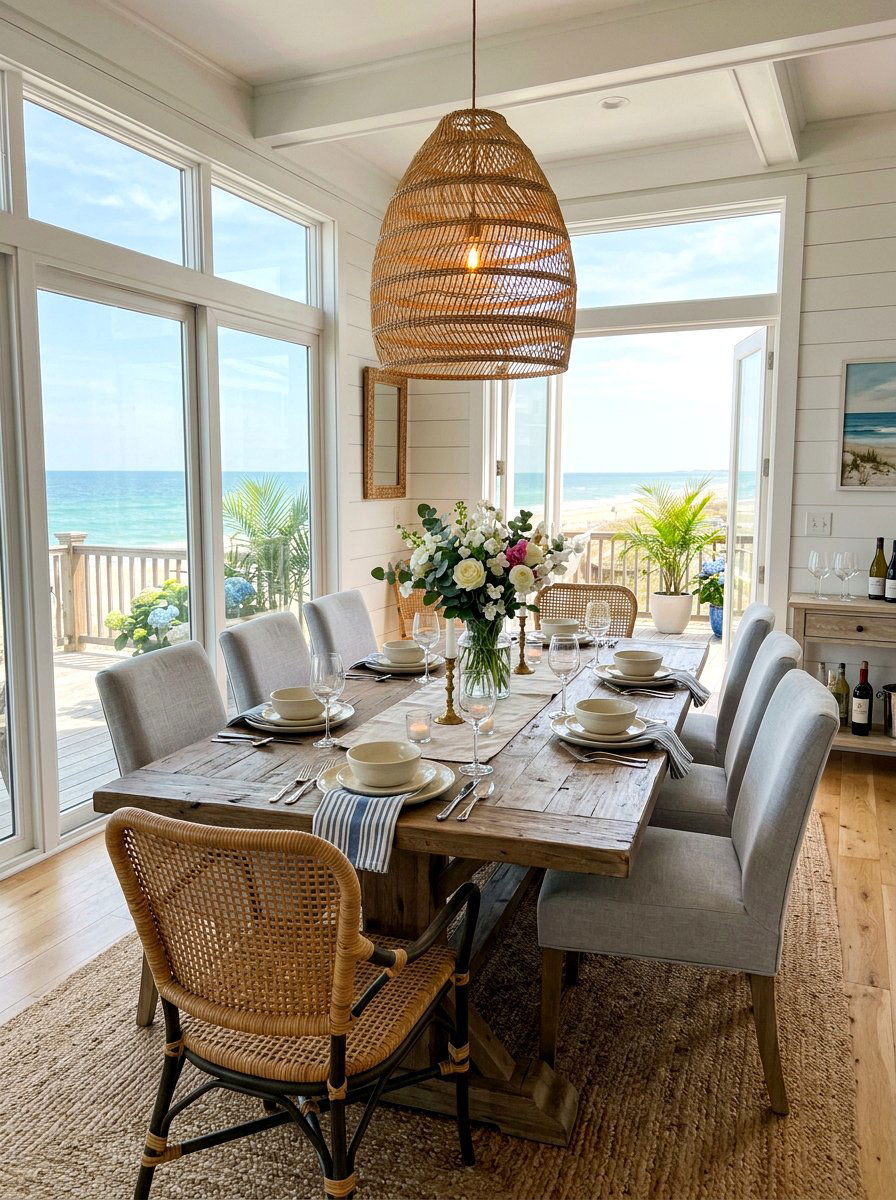 Coastal Dining Room - 25 Spring Coastal Decor Ideas