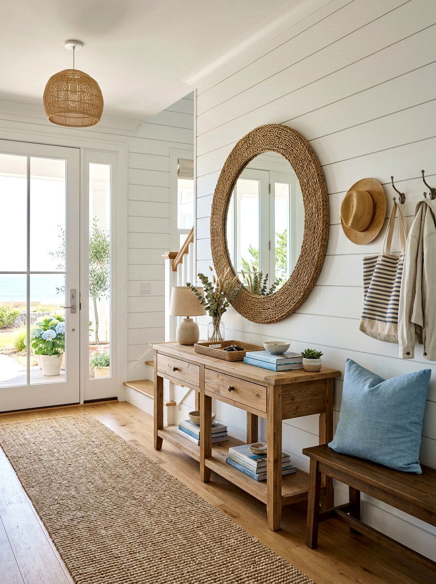 Coastal Entryway - 25 Spring Coastal Decor Ideas